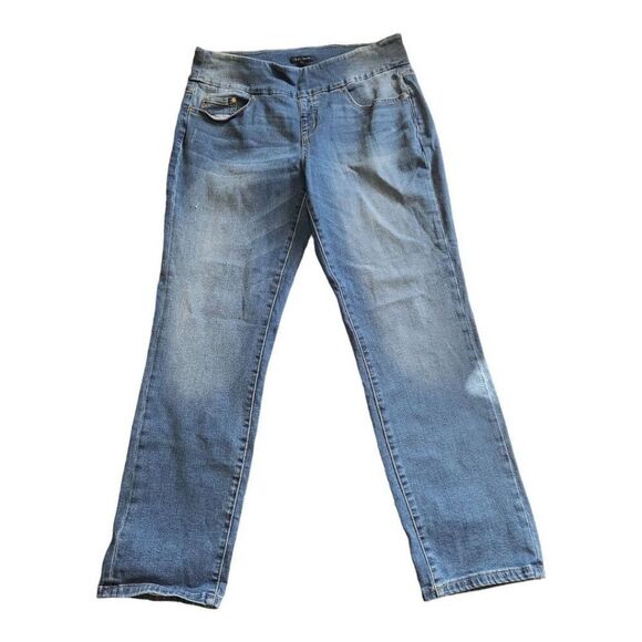 Tommy Hilfiger Maternity Jeans Women Sz 14 Blue‎ Denim Stretch Waist Mother Work - Picture 1 of 6